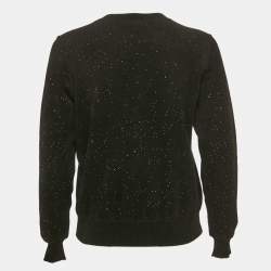 Chanel Black CC Intarsia Knit Crewneck Sweatshirt S