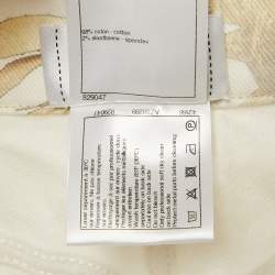 Chanel White Faded Grecian Print Denim Cropped Jeans M Waist 35"