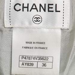 Pre Owned Chanel Silver Coated Synthetic Shorts S