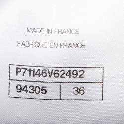 Chanel Black Tweed Collarless Jacket S