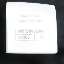 Chanel Black Wool Blend Tweed Double Breasted Blazer M
