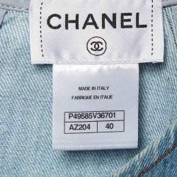 Chanel Blue Denim Crop Top M