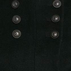 Pre Owned Chanel Black Wool Dallas Velvet Trim Runway Jacket S