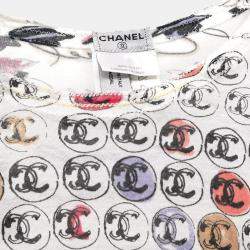 Pre Owned Chanel White T-shirt Women's Size 42
