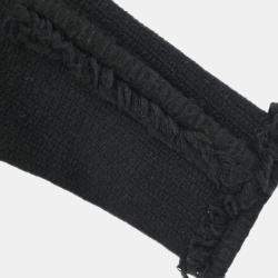 Chanel Black Wool Sport Line Single Breasted Jacket Women Size 38 