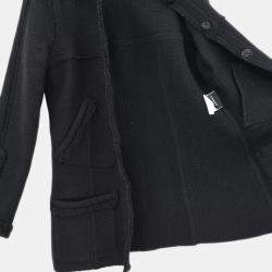 Chanel Black Wool Sport Line Single Breasted Jacket Women Size 38 