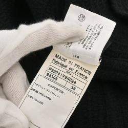 Chanel Black Wool Sport Line Single Breasted Jacket Women Size 38 
