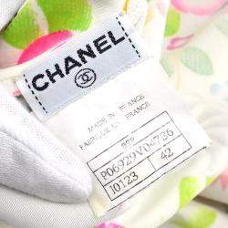 Chanel White Nylon Cropped T-Shirt Woman Size 42