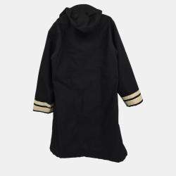 Chanel Black Sport Line Zip Up Coat Woman Size 42