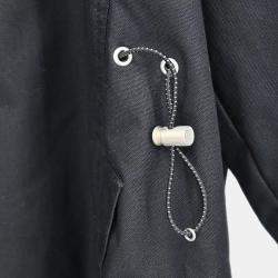 Chanel Black Sport Line Zip Up Coat Woman Size 42