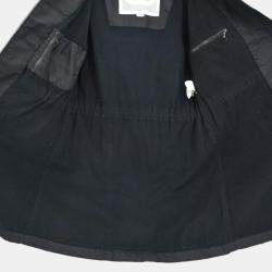 Chanel Black Sport Line Zip Up Coat Woman Size 42