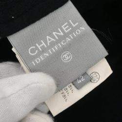 Chanel Black Sport Line Zip Up Coat Woman Size 42