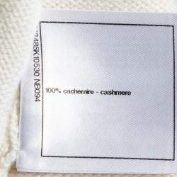 Chanel Cream Cashmere Knit Lucky Charms Detail Cardigan S