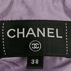 Pre Owned Chanel Purple Sequin Tweed Short Skirt M