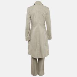 Chanel Beige Cotton Jacket and Pants Set L