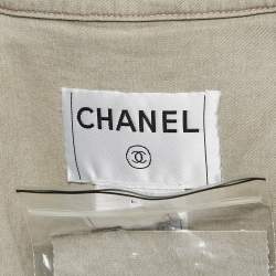 Chanel Beige Cotton Jacket and Pants Set L