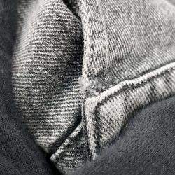 Chanel Coco Button Denim Jacket Size 36 Black Cotton 70% Viscose 18% Polyester 12%