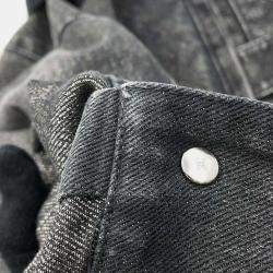 Chanel Coco Button Denim Jacket Size 36 Black Cotton 70% Viscose 18% Polyester 12%