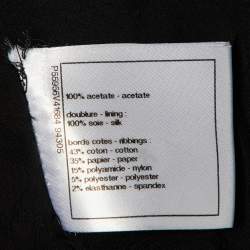 Pre Owned فستان شانيل بفارسيتي قصير بسحاب ساتان أسود مقاس وسط (ميديوم)