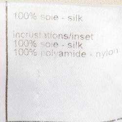 Pre Owned Chanel Cream Silk Ruffled Mini Dress M