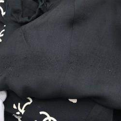 Pre Owned Chanel Black Silk and Acetate Short Sleeve Dress Women Size 38