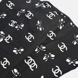 Pre Owned Chanel Black Silk and Acetate Short Sleeve Dress Women Size 38