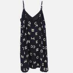 Chanel Black Silk Camisole Sleeveless Dress Woman Size 38
