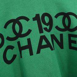 Chanel Green Cotton Sweatshirt Top Women Size L
