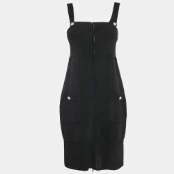 Chanel Black Stretch Knit Mini Dress M