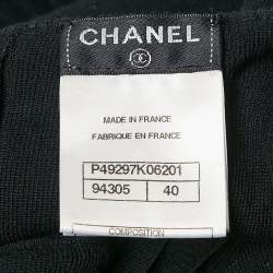 Chanel Black Stretch Knit Mini Dress M
