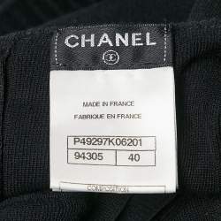 Chanel Black Stretch Knit Mini Dress M