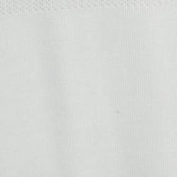 Chanel White Cotton Knit Round Neck Short Dress M