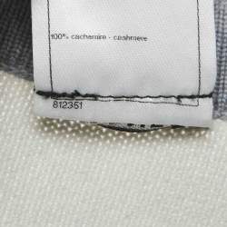 Chanel Grey Cashmere Contrast Trimmed Sweater Dress M