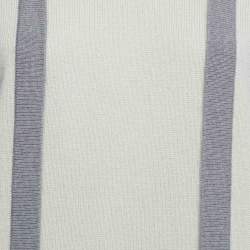 Chanel Grey Cashmere Contrast Trimmed Sweater Dress M