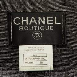 Chanel Grey Linen Formal Dress and Jacket Set M