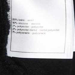 مملوكة مسبقًا Chanel Black CC  Beetle Lurex Wool Knit Crew Neck Top M