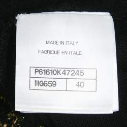 مملوكة مسبقًا Chanel Black CC  Beetle Lurex Wool Knit Crew Neck Top M