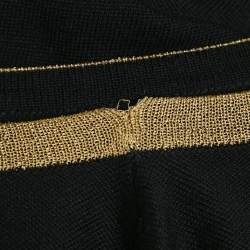 مملوكة مسبقًا Chanel Black CC  Beetle Lurex Wool Knit Crew Neck Top M