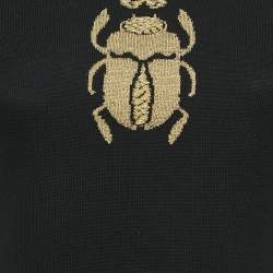مملوكة مسبقًا Chanel Black CC  Beetle Lurex Wool Knit Crew Neck Top M