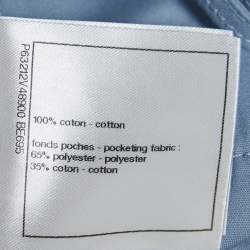 Pre Owned Chanel Blue Washed Denim Logo Tuft Detail Jeans S Waist 30"