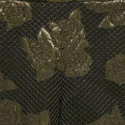 Pre Owned Chanel Black/Gold Floral Brocade Shorts S