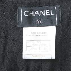 Chanel Black Wool Straight Leg Trousers L
