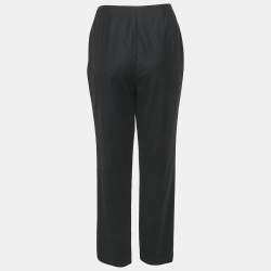 Chanel Black Wool Straight Leg Trousers L