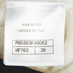 Chanel White Terry Cotton Knit Embellished Button Short Dress M