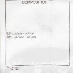 مملوكة مسبقًا Chanel White Fabric Camelia Top L