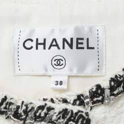 Chanel White Tweed Sleeveless Mini Dress M
