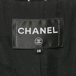 Chanel Black/Pink Tweed Crop Jacket M
