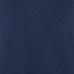 Chanel Navy Blue Fringed Cashmere Knit Short Dress M