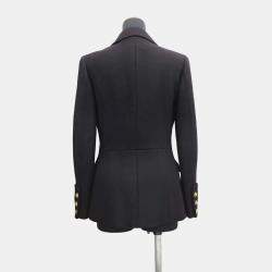 Chanel Black Wool Gripoa Button Jacket 38