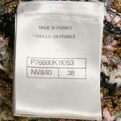 Chanel Multicolor Lurex Patterned Knit Mini Dress M